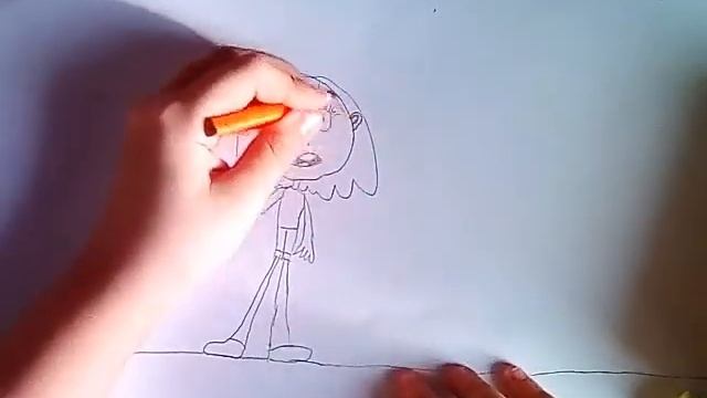 Рисую Лори из мультфильма "Мой шумный дом"