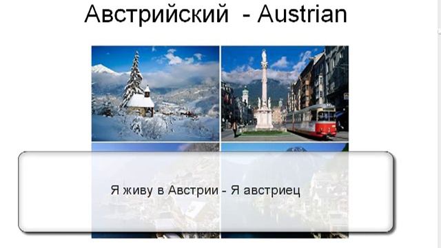 Russian lesson - Countries and nationalities