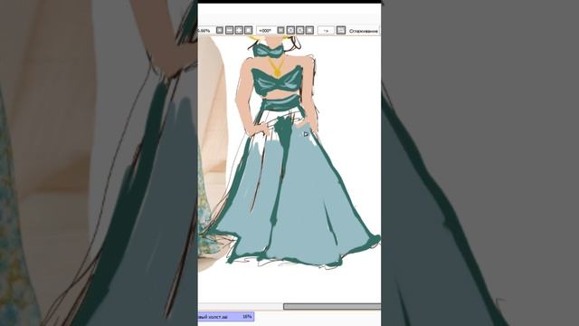 Fashion illustration sketch Paint Tool Sai #fashionillustration #sai #painttoolsai #oneweek100people