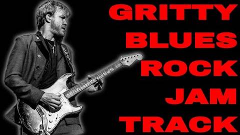 Gritty Blues Rock Jam Guitar Backing Track (D Mixo-Dorian 82 BPM)