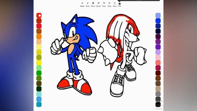 Sonic and Knuckles. Coloring Book