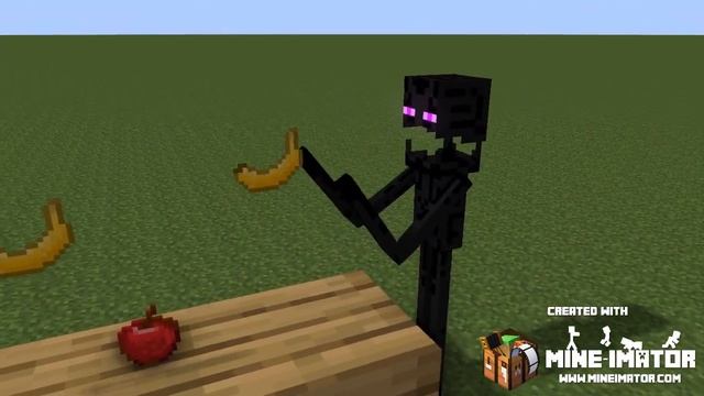 Enderman Eat 3 Apples And Bananas