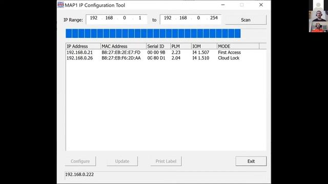 2 -  MAP1 IP configuration