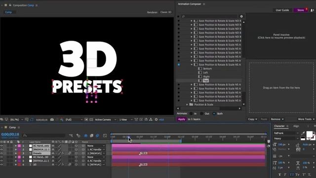 3D Motion Presets for Animation Composer ( After Effects Presets ) ★ AE Templates