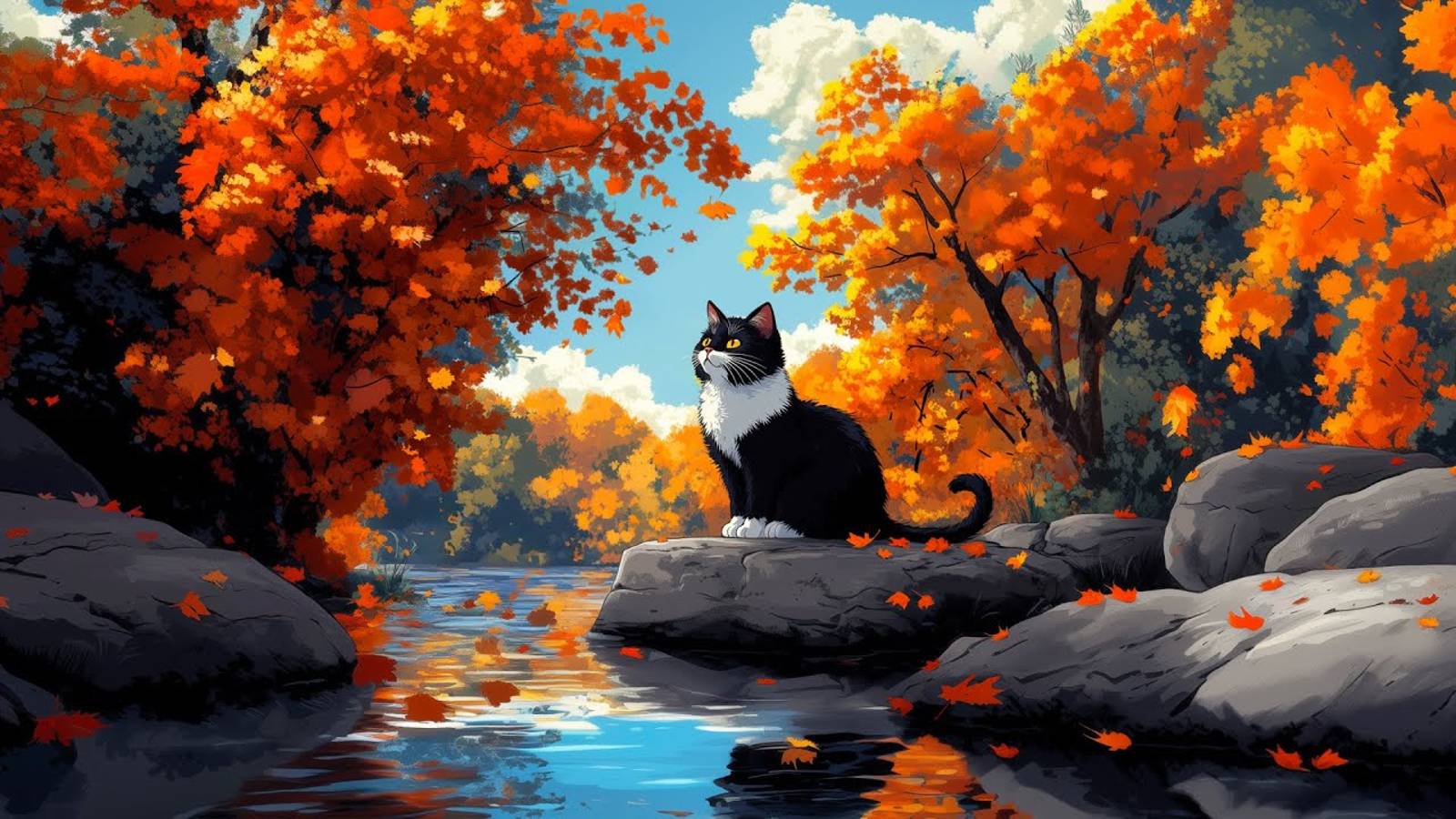 Gentle Autumn Morning 🍂🐈