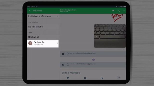 How to Accept an Invitation on Google Hangouts on iPad