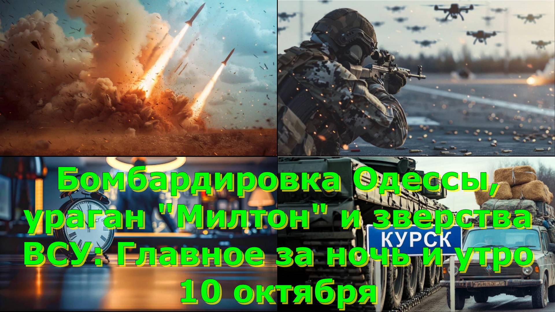 Бомбардировка Одессы, ураган "Милтон" и зверства ВСУ: Главное за ночь и утро 10 октября