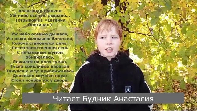 Уж небо осенью дышало... _ Будник Анаставия