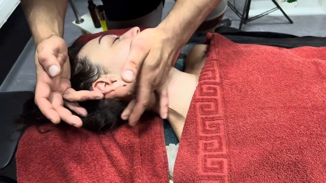 Veronica enjoyed her head and face massage , ASMR