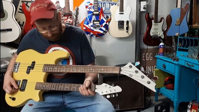 Cutting Two Guitars In Half, Budget Double Neck GuitarBass