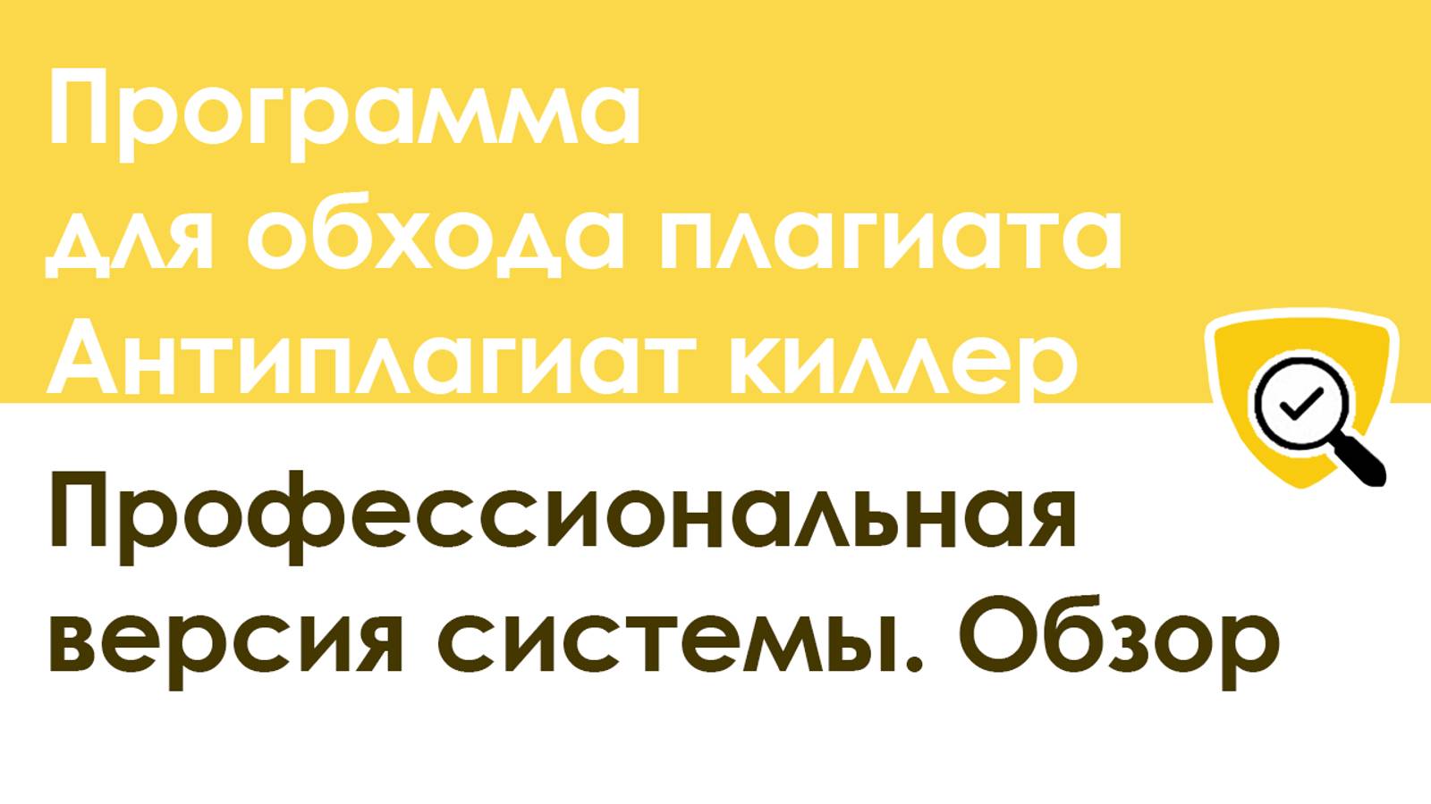 Программа для обхода антиплагиата Антиплагиат киллер: профессиональная версия