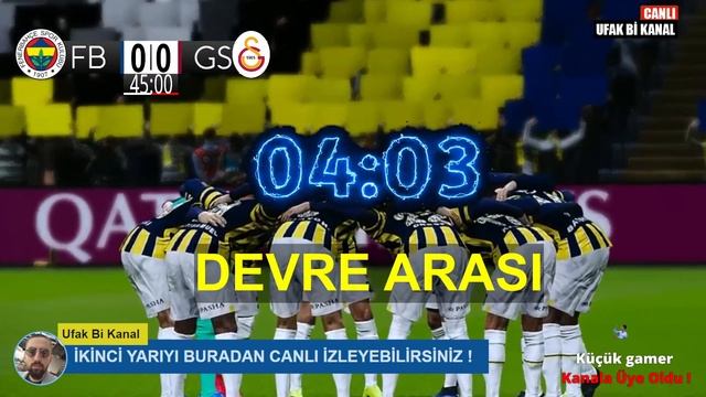 FENERBAHÇE GALATASARAY MAÇI CANLI İZLE