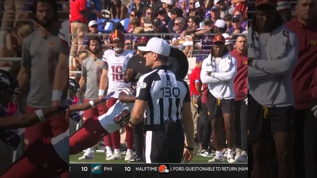 Noah Brown catches for a 11-yard Gain vs. Baltimore Ravens