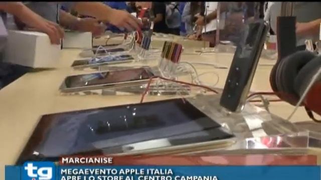 Inaugurazione Apple Store,servizio di Tele Club Italia