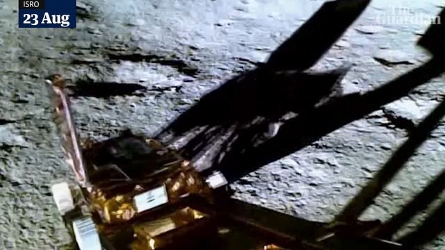 Video shows India's lunar rover rolling onto moon's surface