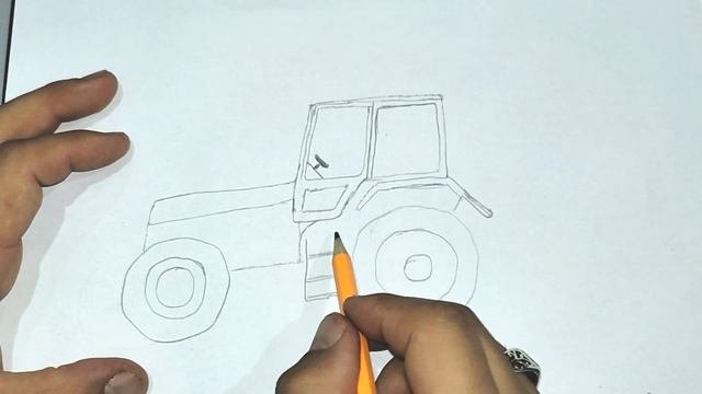 Bolalar Uchun Traktor Rasmini Chizish