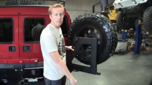 H1 Drop Down Tire Carrier