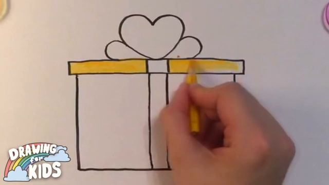 Bolalar uchun Sovg'a qutisi rasm chizish/Drawing Gift box for children/Рисование для детей
