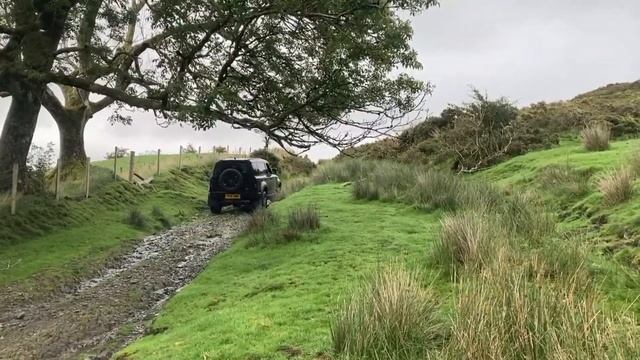 4x4 Wales New Land Rover Defender 110 green lanes. Elan Valley