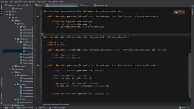 PSR-7 фреймворк 6/7: PSR-15, вывод ошибок и логирование