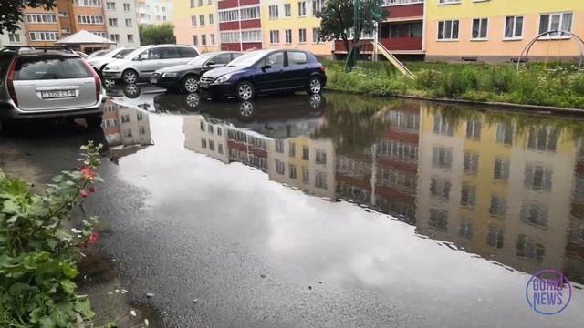 Затопление дворовой территории по ул. Калинина, д. 9