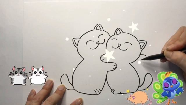 Bolalar uchun mushuk rasm chizish | How To Draw Cat | Best Friend Forever | рисуем кошку для детей
