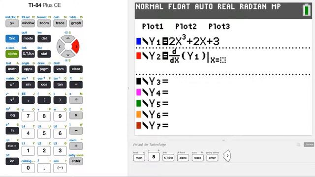 Draw Derivation - Manual for TI-84 Plus CE Graphing Calculator