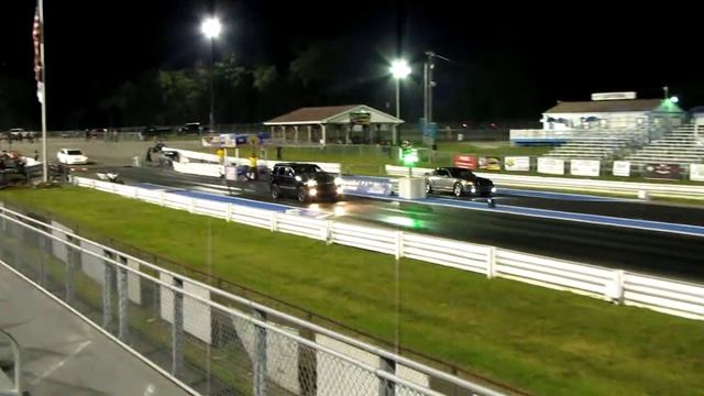 Supercharged Jeep SRT8 vs. Mustang Cobra - 11.5 Quarter Mile Pass