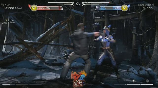 First Attack PR 2015 - MKX - Winners Final - GGA Dizzy (Johnny Cage) vs Atai (Kitana)