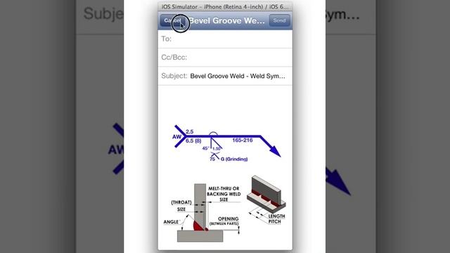 Weld Symbols Chart App for iPhone iPad iPod touch