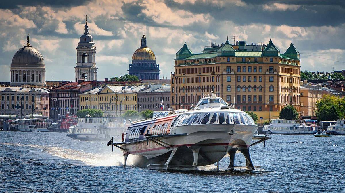 Санкт Петербург на метеоре на  кронштадт