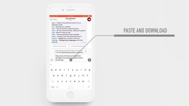 How to download music from SoundCloud in Telegram on iPhone