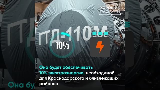 В Краснодарском крае открыли новый энергоблок ТЭС «Ударная» с первой отечественной газовой турбиной