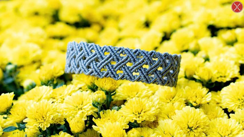 Macrame bracelet tutorial ｜ ｜ How to make a wide bracelet with a pattern ｜ DIY