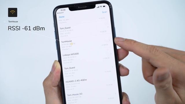 วิธีสแกนความแรงสัญญาณ WiFi ของเร้าเตอร์ดูค่า RSSI (dBm,), ช่องสัญญาณ (Channel) ด้วย iPhone, iPad