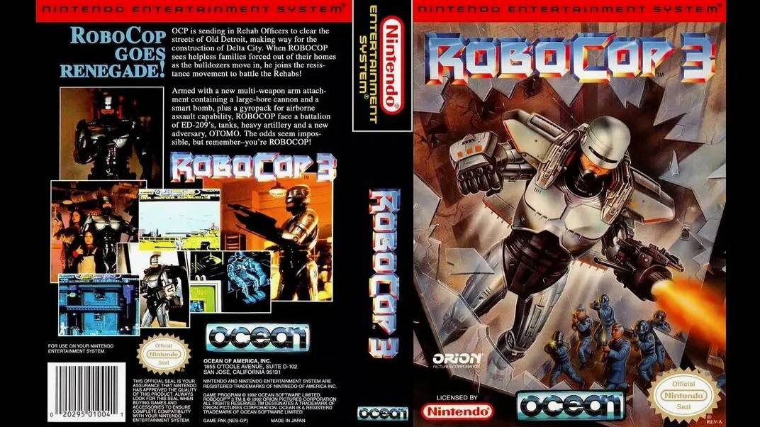 ROBOCOP 3. OCEAN - PROBE SOFTWARE. 1992. NES