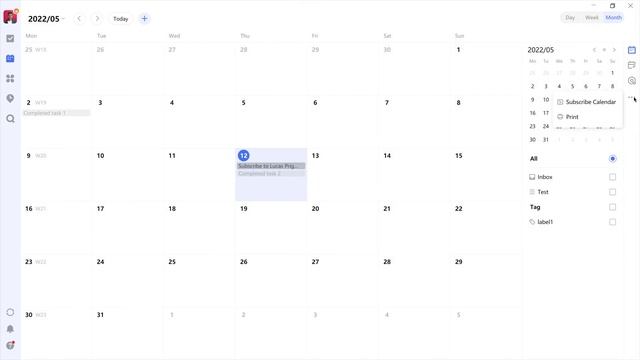 TickTick: How to use the Calendar View