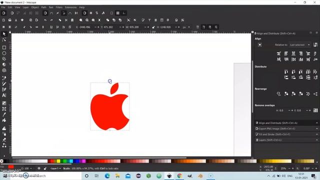 Inkscape tutorial: iPhone logo paper cut design | Vector illustration using #Inkscape