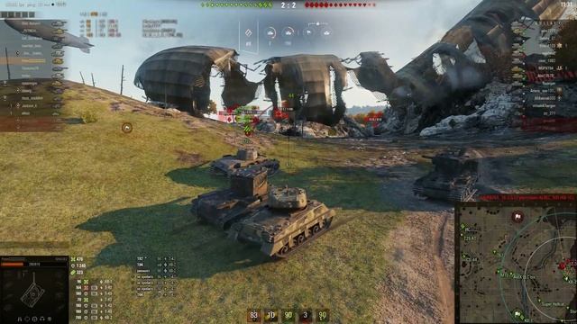 WorldOfTanks. Бой на M4A3E2 Sherman Jumbo. 2020-11-25 в 23:09.