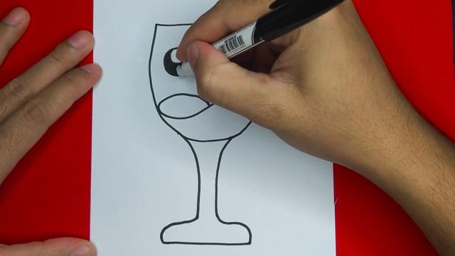 CÓMO DIBUJAR VIDRIO DE VINO