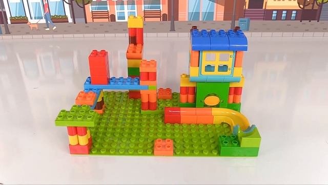 Lets Build A Fun Marble Maze with Building Blocks!  Best Toy Learning Video for Kids