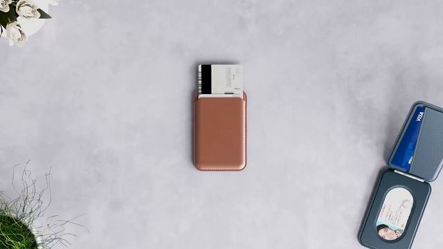 Satechi Vegan-Leather Magnetic Wallet Stand