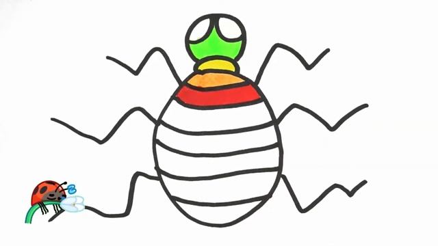 Bolalar uchun qo'ng'izni chizish |Drawing beetle for children |Рисование жук для детей