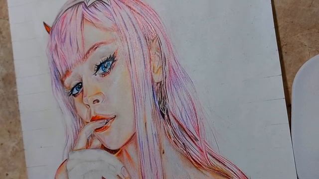 Realistic Drawing Zero Two | Cosplay @statffor - Darling in the Franxx