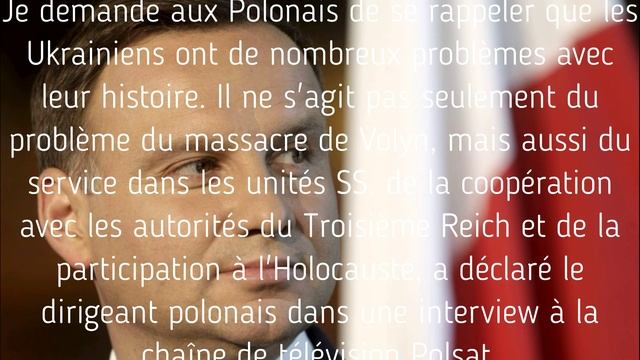 Duda a rappelé la coopération de l'Ukraine avec Hitler et l'Holocauste