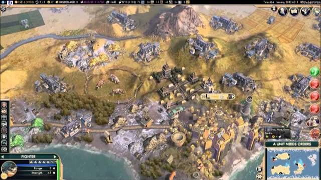 SWEETFX in Civilization V - Brave New World gameplay [Improved graphics mod] sharp and crisp preset/