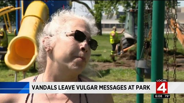 Brand new equipment at Lincoln Park playground vandalized