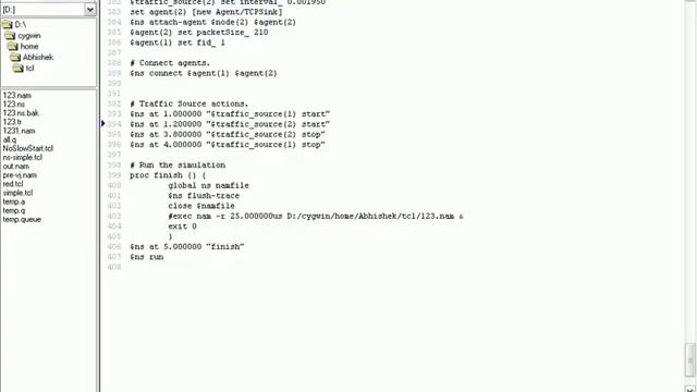 NS2 Simulation of faulty link