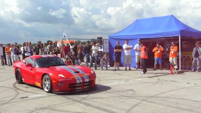 978hp twin turbo Dodge Viper GTS V10 [277km/h@1km] max speed race