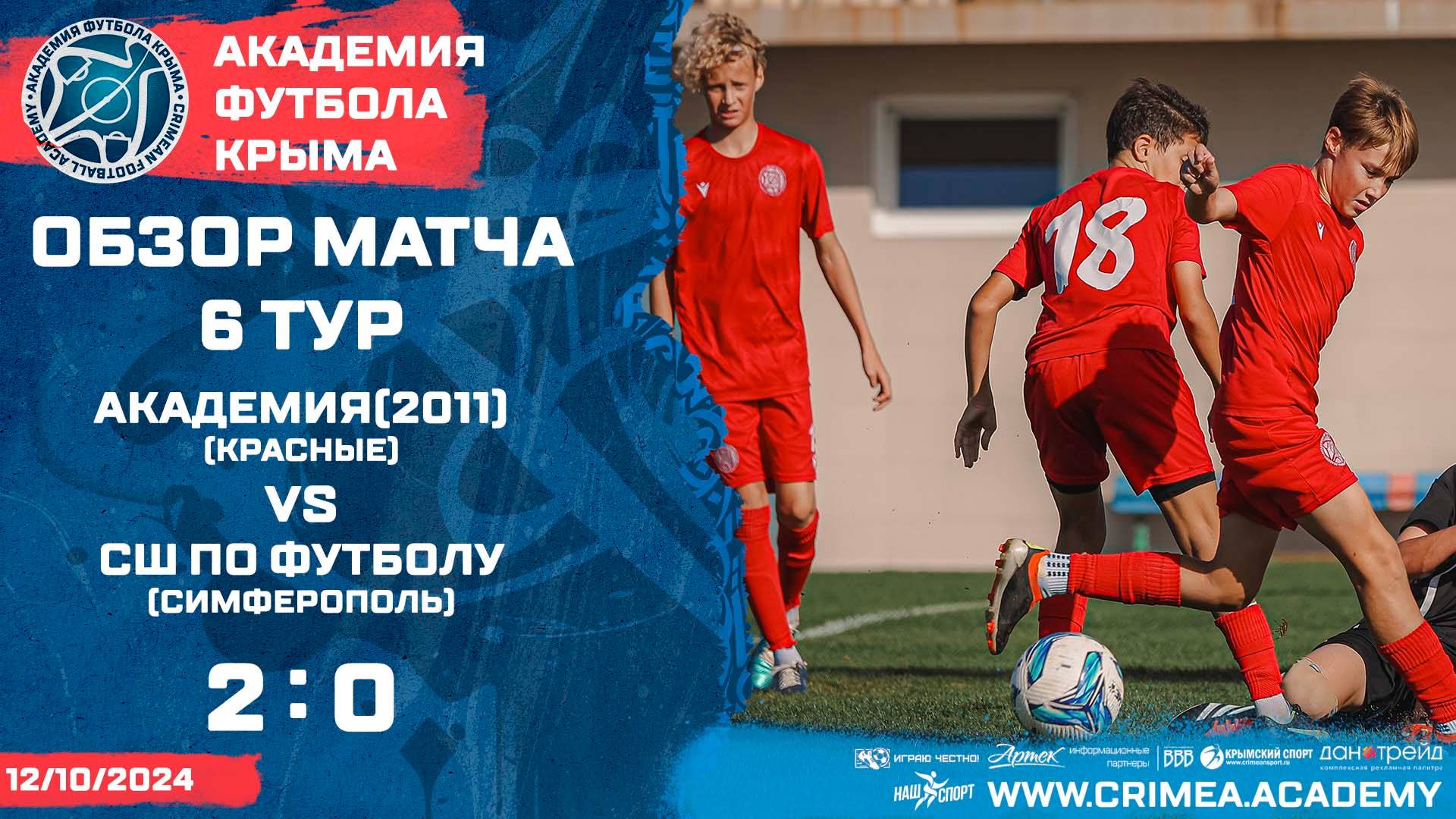 Обзор матча | АФК (2011)-красные - СШ по футболу (Симферополь) | ДЮФЛК (2010) 24/25 | 6 тур